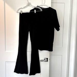 Oversized tee and bell bottom set can be sold separately